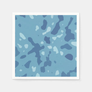 Pastel Blue Abstract Camo Pattern  Napkin