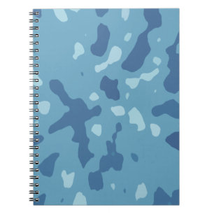 Pastel Blue Abstract Camo Pattern  Notebook