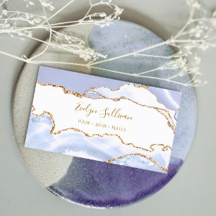 pastel blue agate business card