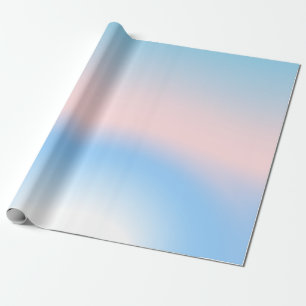 Pastel blue and pink radial gradient colours wrapping paper