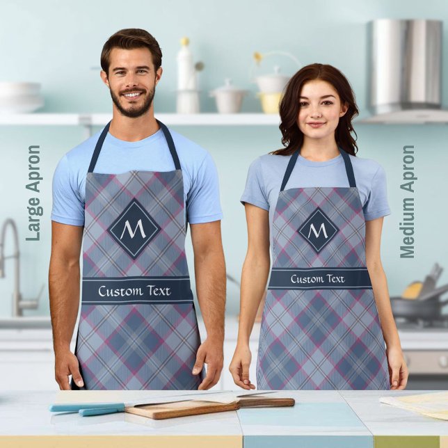 Pastel Blue and Pink Tartan Apron (Creator Uploaded)