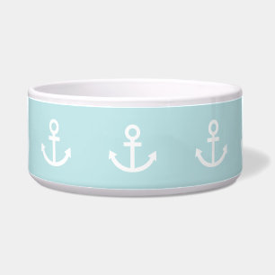 Pastel Blue and White Anchor Pattern