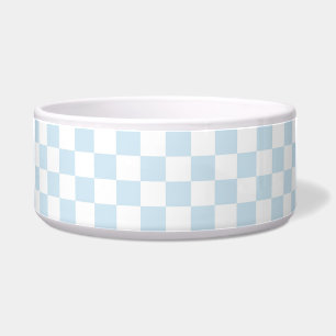 Pastel Blue and White Chequerboard