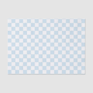 Pastel Blue and White Chequerboard Tissue Paper