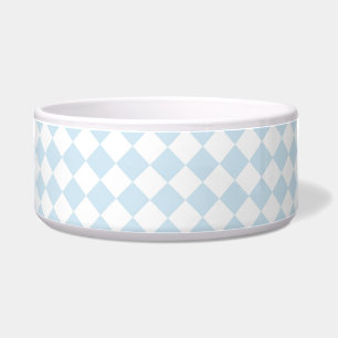 Pastel Blue and White Diamond Chequered Pattern