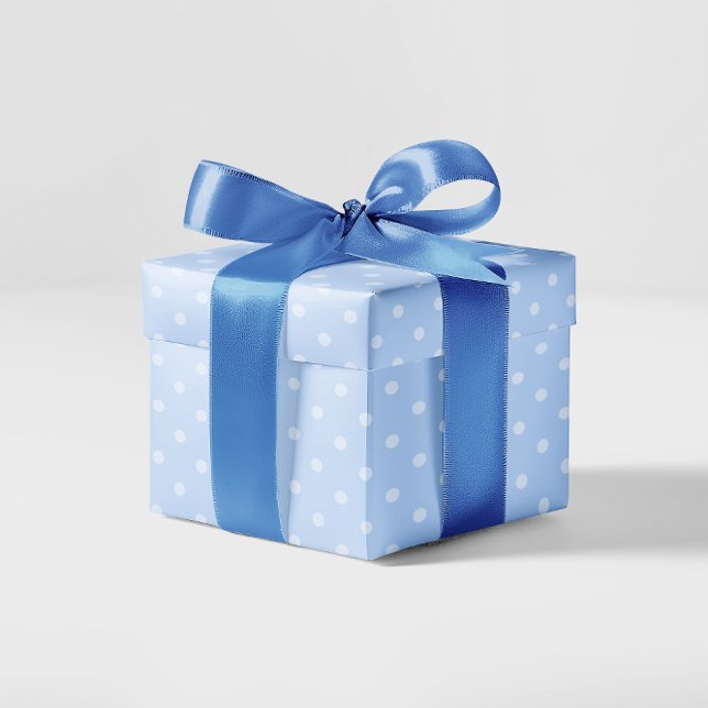 Pastel Blue and White Small Polka Dot Wrapping Paper (Pastel Blue and White Small Polka Dot Wrapping Paper)