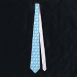 Pastel blue baby feet neck tie for dad of baby boy<br><div class="desc">Pastel blue baby feet neck tie for dad of new baby boy. Custom colour neck tie with baby steps pattern print. Funny neck ties for celebration of newborn child. Great for baby shower party and more.</div>