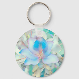 Pastel Blue Blossom Key Ring
