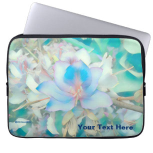 Pastel Blue Blossom Laptop Sleeve