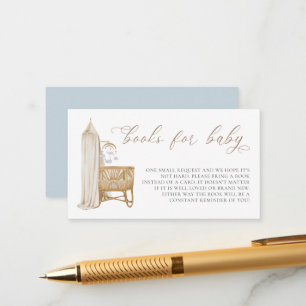 Pastel Blue Boho Baby Brunch Books For Baby Enclosure Card
