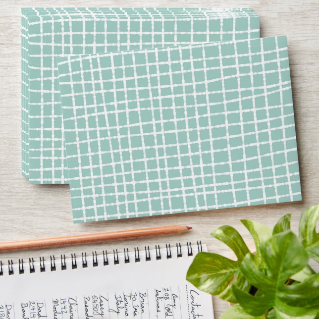 Pastel Blue Check Pattern Soft and Unique  Envelope (Stacked)