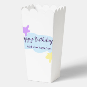 Pastel blue clouds stars purple happy birthday nam favour box