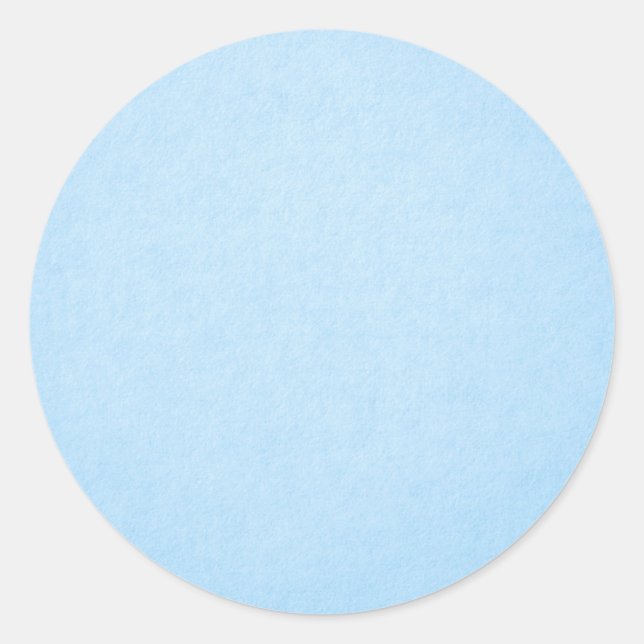 Pastel Blue Colour Classic Round Sticker (Front)