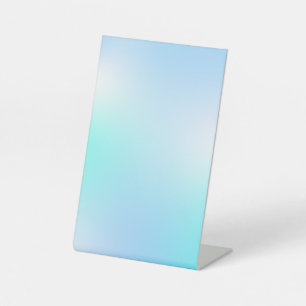 Pastel Blue Colours Abstract Blur Gradient Ombre Pedestal Sign