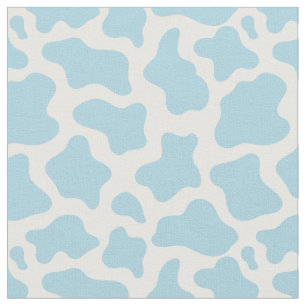 pastel blue cow print kawaii fabric