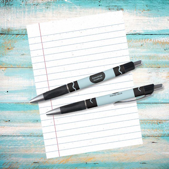 Pastel Blue Crayon Wrap Monogram Name (Creator Uploaded)