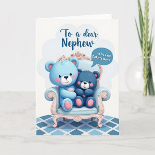 Pastel Blue Fathers Day Hug Card