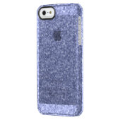 Pastel Blue Faux Glitter And Sparkless Uncommon iPhone Case (Back Left)