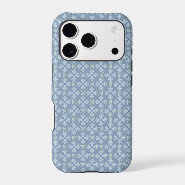 Pastel blue floral abstract repeat  (Back)