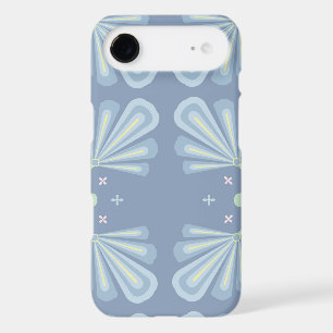 Pastel blue floral abstract repeat 