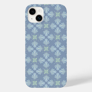 Pastel blue floral abstract repeat Case-Mate iPhone 14 plus case
