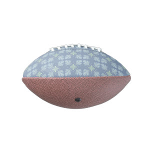 Pastel blue floral abstract repeat football
