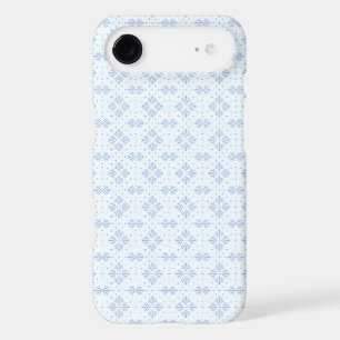 Pastel Blue Geometric Floral Pattern