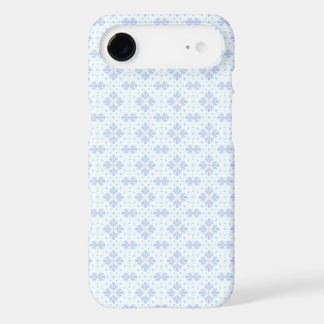 Pastel Blue Geometric Floral Pattern (Back)