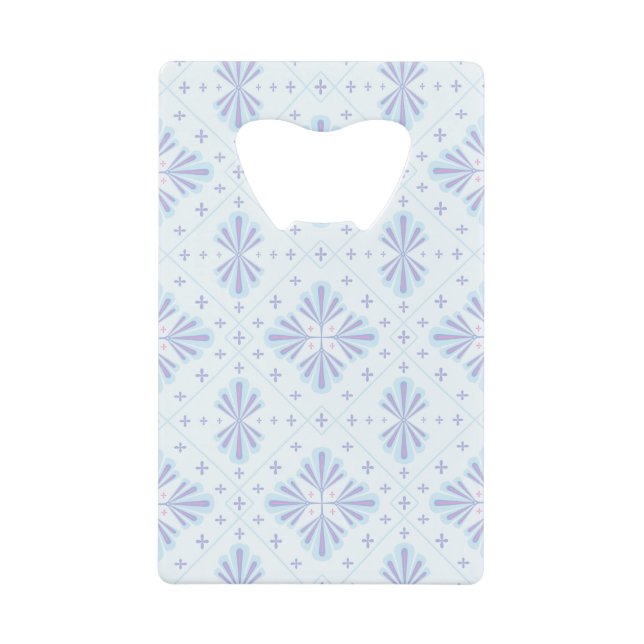 Pastel Blue Geometric Floral Repeat Pattern  (Front)