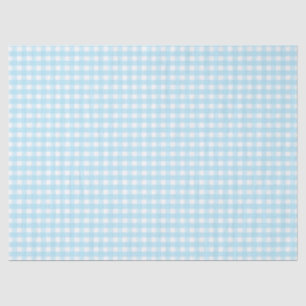 Pastel Blue Gingham Pattern  Tissue Paper