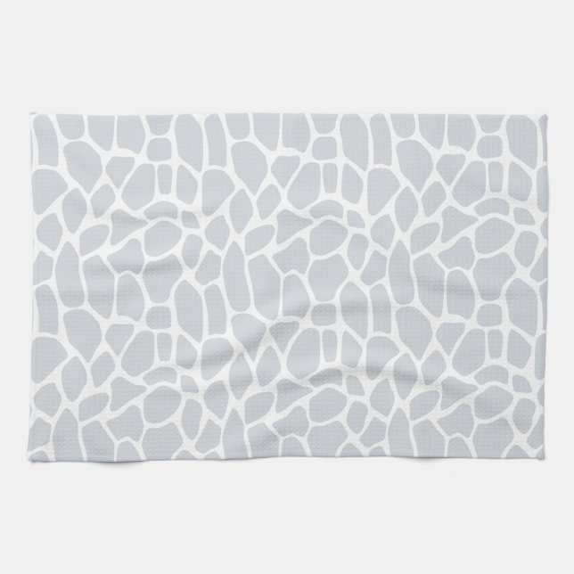 Pastel Blue Giraffe Pattern Tea Towel (Horizontal)