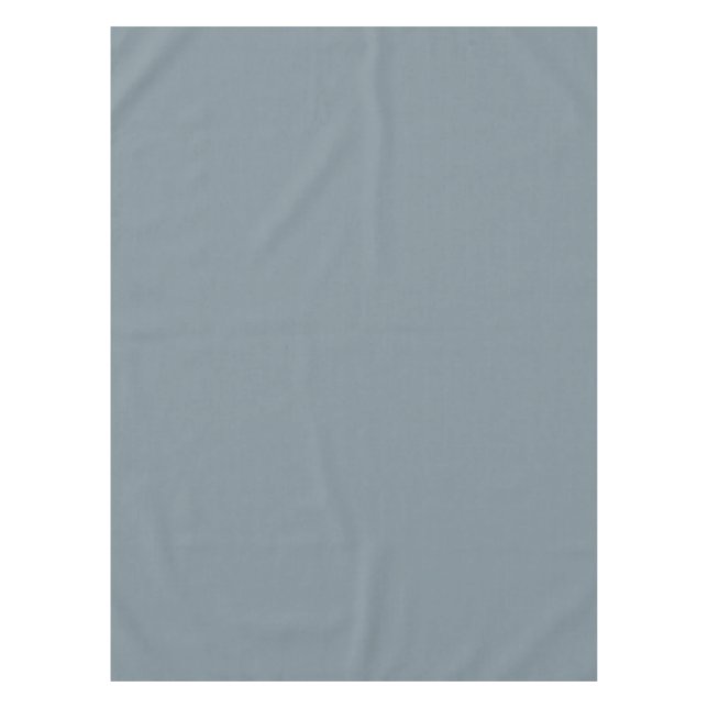 Pastel Blue-Grey Solid Colour Pairs Denim Drift Tablecloth (Front)