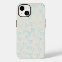 Pastel Blue Heart iPhone Case