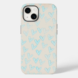Pastel Blue Heart iPhone Case
