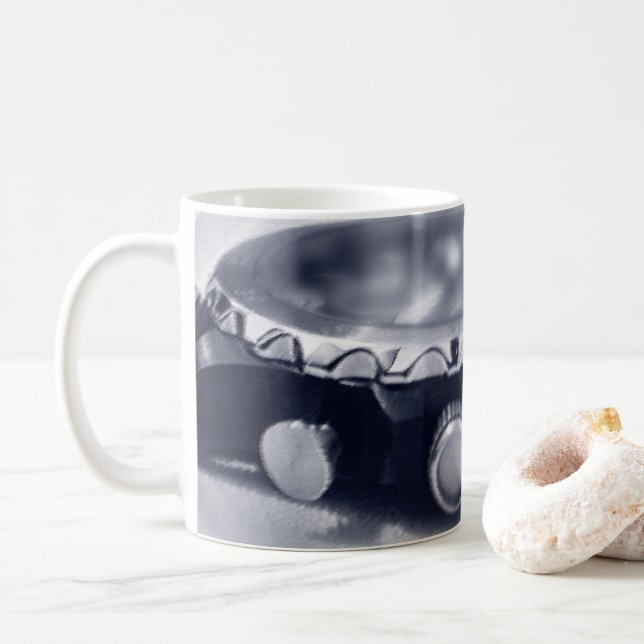 pastel blue hour coffee mug (With Donut)