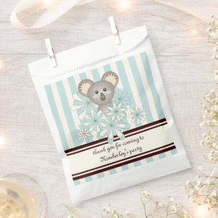 Pastel Blue Koala Kids Birthday / Baby Boy Shower Favour Bag
