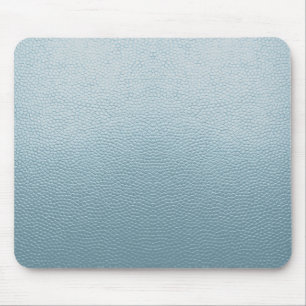 Pastel Blue Leather Mouse Pad