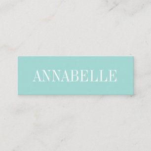 Pastel blue minimalist trendy modern business card