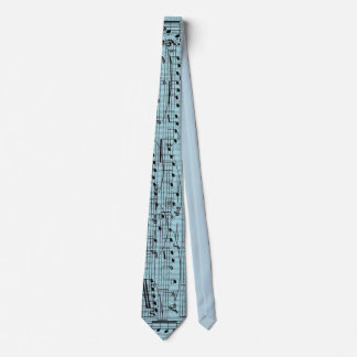 Pastel Blue Music Notes  Tie