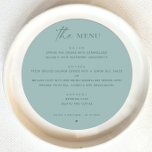 Pastel Blue Nautical Wedding | Minimalist Round Menu<br><div class="desc">Bring soft coastal charm to your reception with this pastel blue round wedding menu featuring a clean, nautical inspired design. The minimalist layout and circular shape offer a fresh, modern twist, while the gentle blue tones evoke the calm elegance of the sea. Perfect for beach weddings, coastal celebrations, or waterfront...</div>