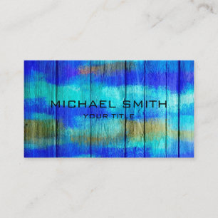 Pastel Blue on Wood #3 Business Card