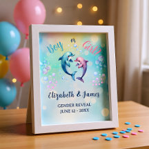 Pastel Blue Pink Boy or Girl Reveal
