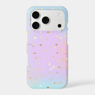 Pastel Blue Pink Purple Small Bright Golden Dots