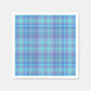 Pastel Blue Plaid Napkin