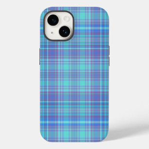 Pastel Blue Plaid Pattern Case-Mate iPhone 14 Case
