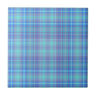 Pastel Blue Plaid Tile