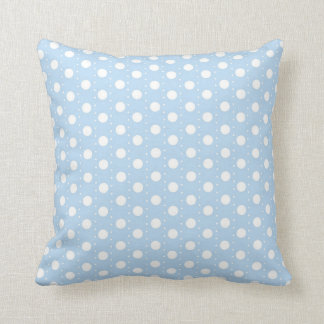 Pastel Blue Polka Dot Pattern Cushion