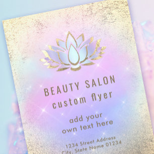 pastel blue purple design lotus logo flyer