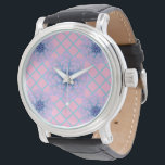 Pastel Blue Purple Floral Pattern Aesthetic Seamle Watch<br><div class="desc">A beautiful pastel floral pattern featuring soft blue and purple flowers layered over a clean geometric lattice background. This seamless aesthetic design blends modern minimal style with elegant botanical elements, making it perfect for everyday products. Ideal for: • Floral lovers • Aesthetic and pastel design fans • Modern and minimal...</div>