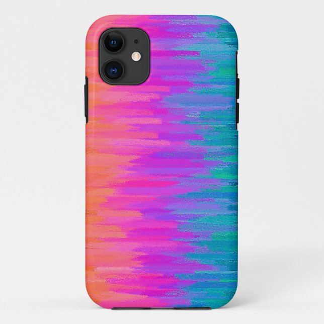 Pastel Blue Purple Orange Abstract Case-Mate iPhone Case (Back)
